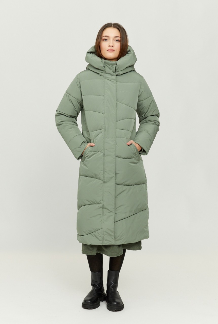 WANDA COAT | MAZINE | veganer Daunenmantel | sea green