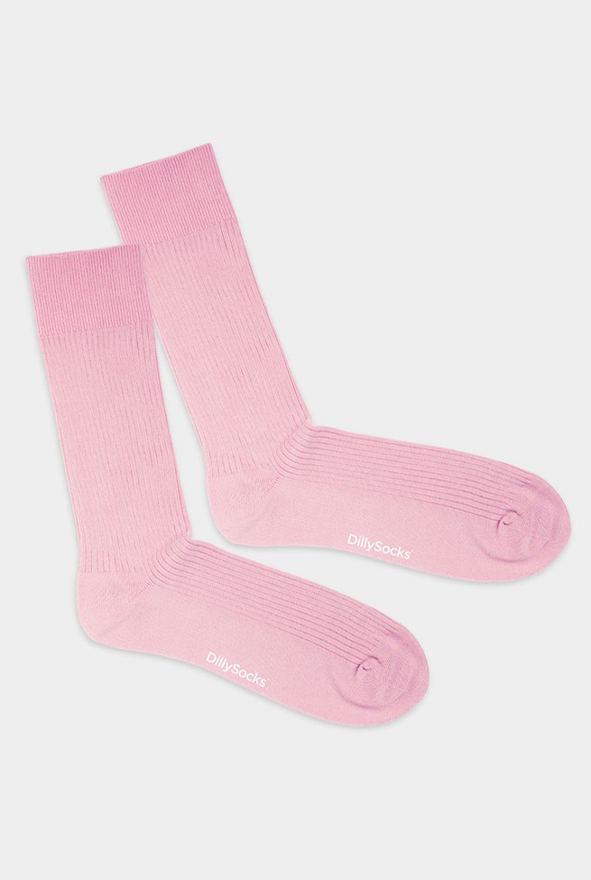 RIBBED | DillySocks | vegane Socken | Piggy Pink