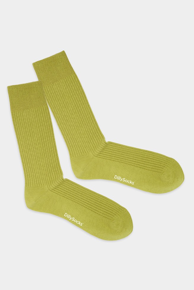 RIBBED | DillySocks | vegane Socken | Lime Green