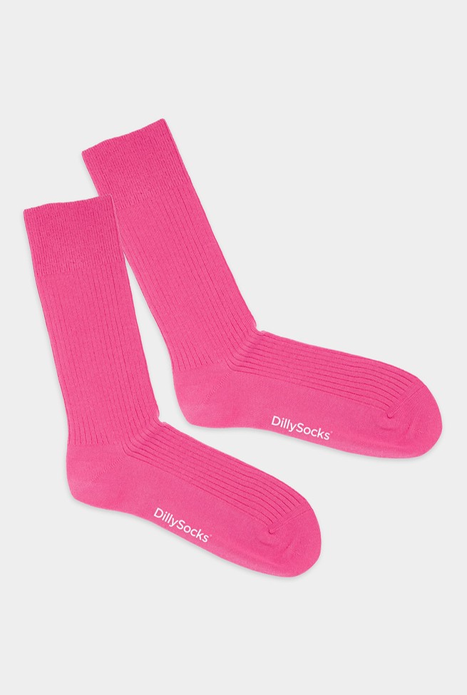 RIBBED | DillySocks | vegane Socken | Splash Pink