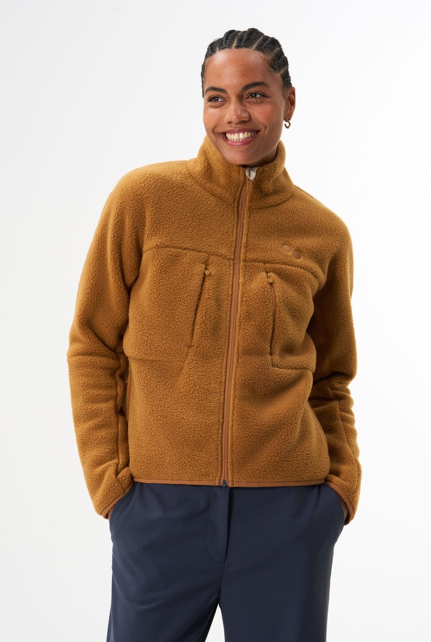 FLEECE JACKET WOMEN | pinqponq | vegane Jacke | Ginger Biscuit