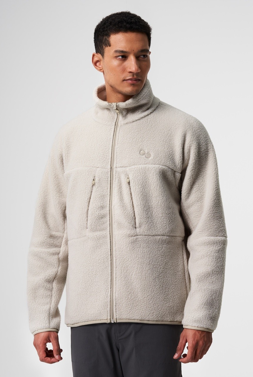 FLEECE JACKET MEN | pinqponq | vegane Jacke | Cliff Beige