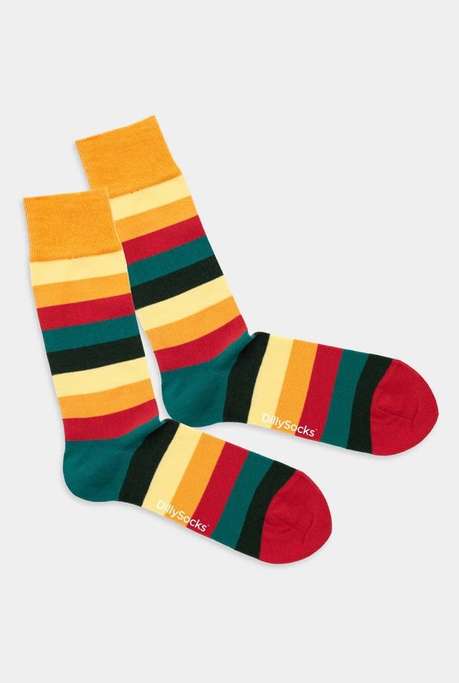 BOLD LINE | DillySocks | vegane Socken | Red