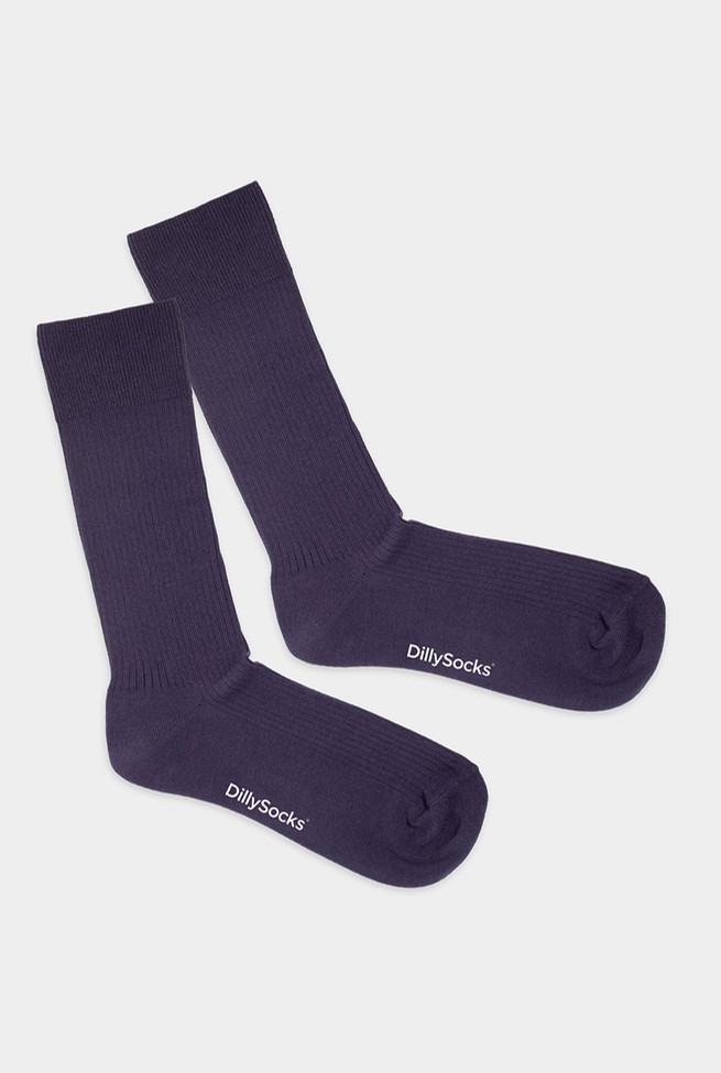 RIBBED | DillySocks | vegane Socken | Deep Purple