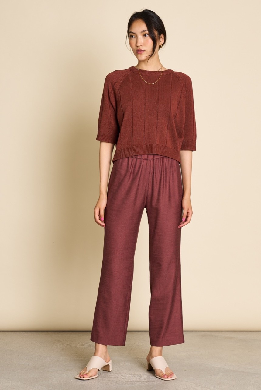 ADORA PANTS | Jan N June | vegane Hose | marsala