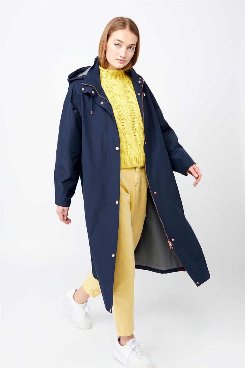 COAT CALLAHAN | LangerChen | veganer Mantel | tief-blau