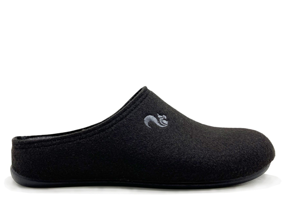 PET SLIPPER | thies | vegane Hausschuhe | schwarz