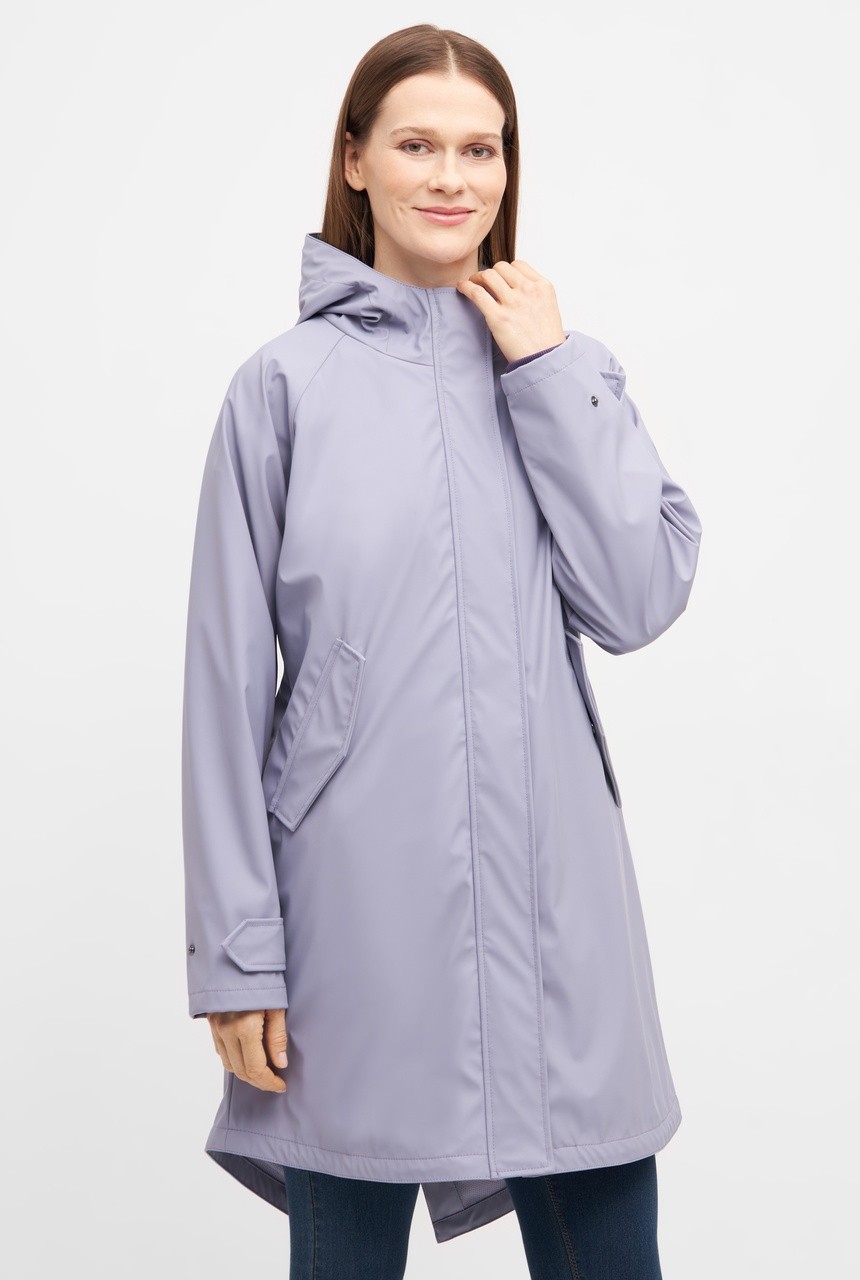 TRAVEBY PLAIN | derbe | vegane Regenjacke | lavender gray