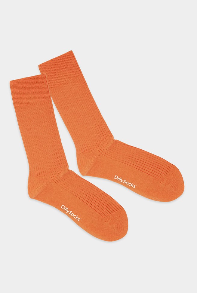 RIBBED | DillySocks | vegane Socken | Carrot Orange